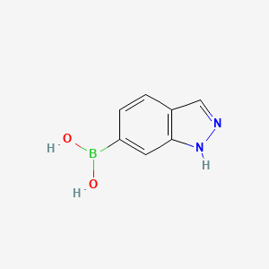 1H-Indazol-6-yl-6-boronic acid chemical structure (CAS 885068-10-0)