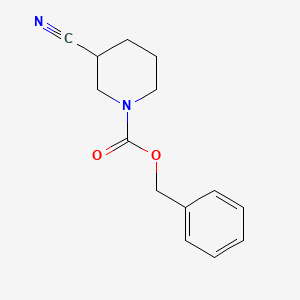 1-Cbz-3-Cyanopiperidine chemical structure (CAS 885069-22-7)
