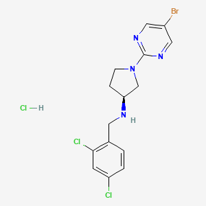 (S)-1-(5-Bromopyrimidin-2-yl)-N-(2,4-dichlorobenzyl)pyrrolidin-3-amine hydrochloride chemical structure (CAS 885104-09-6)