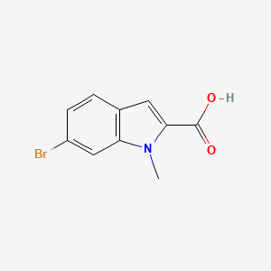 6-Bromo-1-methyl-1H-indole-2-carboxylic acid chemical structure (CAS 885121-33-5)