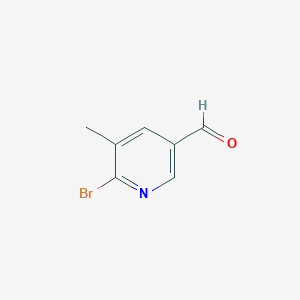 6-Bromo-5-methylnicotinaldehyde chemical structure (CAS 885167-81-7)