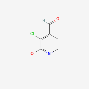 3-Chloro-2-methoxyisonicotinaldehyde chemical structure (CAS 885167-89-5)