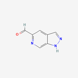1H-Pyrazolo[3,4-c]pyridine-5-carboxaldehyde chemical structure (CAS 885223-61-0)