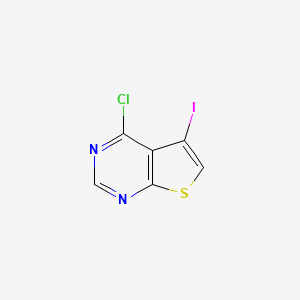 4-Chloro-5-iodothieno[2,3-d]pyrimidine chemical structure (CAS 885229-27-6)