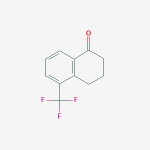 5-(Trifluoromethyl)-3,4-dihydronaphthalen-1(2H)-one chemical structure (CAS 885268-02-0)