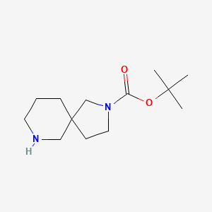 tert-Butyl 2,7-diazaspiro[4.5]decane-2-carboxylate chemical structure (CAS 885268-42-8)