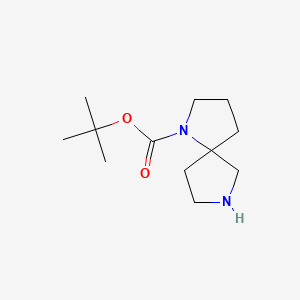tert-Butyl 1,7-diazaspiro[4.4]nonane-1-carboxylate chemical structure (CAS 885268-47-3)