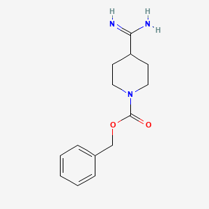 Benzyl 4-carbamimidoylpiperidine-1-carboxylate chemical structure (CAS 885270-25-7)