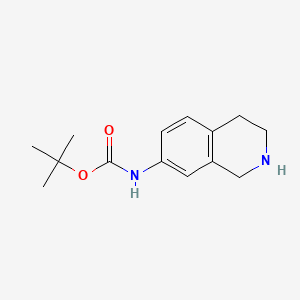 tert-Butyl (1,2,3,4-tetrahydroisoquinolin-7-yl)carbamate chemical structure (CAS 885270-54-2)