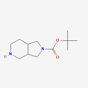 tert-Butyl hexahydro-1H-pyrrolo[3,4-c]pyridine-2(3H)-carboxylate chemical structure (CAS 885270-57-5)