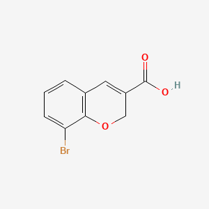 8-Bromo-2H-chromene-3-carboxylic acid chemical structure (CAS 885270-74-6)