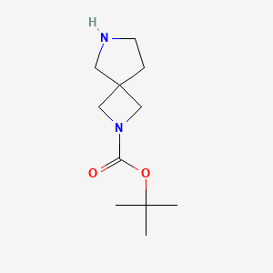 tert-Butyl 2,6-diazaspiro[3.4]octane-2-carboxylate chemical structure (CAS 885270-84-8)