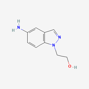 2-(5-Amino-1H-indazol-1-yl)ethanol chemical structure (CAS 885270-96-2)