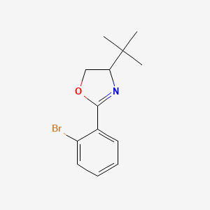 2-(2-Bromophenyl)-4-(tert-butyl)-4,5-dihydrooxazole chemical structure (CAS 885271-12-5)