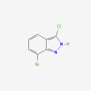 7-Bromo-3-chloro-1H-indazole chemical structure (CAS 885271-75-0)