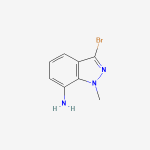 3-Bromo-1-methyl-1H-indazol-7-amine chemical structure (CAS 885271-76-1)