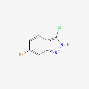 6-Bromo-3-chloro-1H-indazole chemical structure (CAS 885271-78-3)