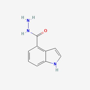 1H-Indole-4-carbohydrazide chemical structure (CAS 885272-22-0)