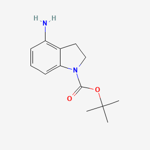 tert-Butyl 4-aminoindoline-1-carboxylate chemical structure (CAS 885272-42-4)