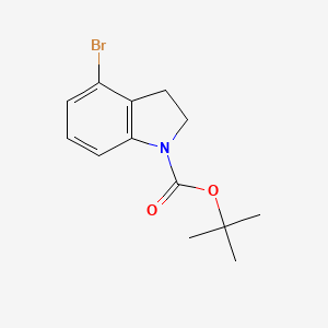 tert-Butyl 4-bromoindoline-1-carboxylate chemical structure (CAS 885272-46-8)
