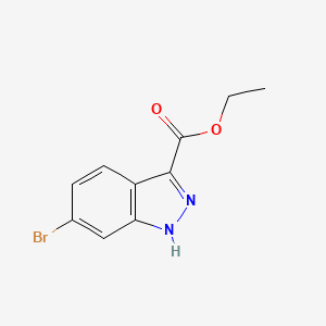 Ethyl 6-bromo-1H-indazole-3-carboxylate chemical structure (CAS 885272-94-6)