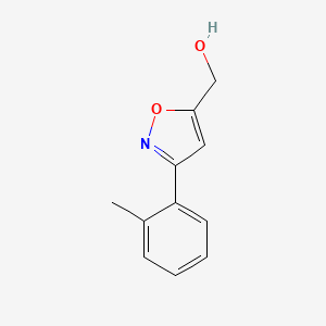 5-(Hydroxymethyl)-3-(o-tolyl)isoxazole chemical structure (CAS 885273-56-3)