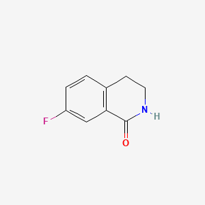 7-Fluoro-3,4-dihydroisoquinolin-1(2H)-one chemical structure (CAS 885273-83-6)