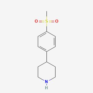 4-(4-(Methylsulfonyl)phenyl)piperidine chemical structure (CAS 885274-65-7)