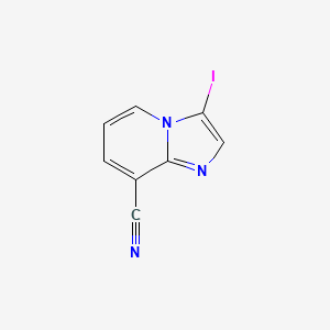3-Iodoimidazo[1,2-a]pyridine-8-carbonitrile chemical structure (CAS 885276-26-6)