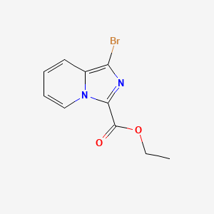 Ethyl 1-bromoimidazo[1,5-a]pyridine-3-carboxylate chemical structure (CAS 885276-59-5)