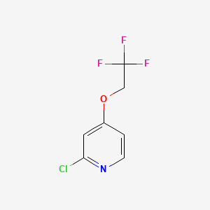 2-Chloro-4-(2,2,2-trifluoroethoxy)pyridine chemical structure (CAS 885277-01-0)