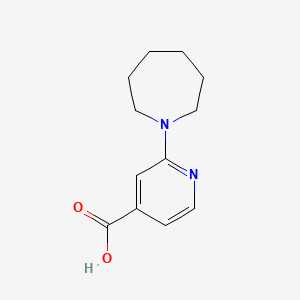 2-(Azepan-1-yl)isonicotinic acid chemical structure (CAS 885277-05-4)