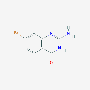 2-Amino-7-bromoquinazolin-4(3H)-one chemical structure (CAS 885277-56-5)