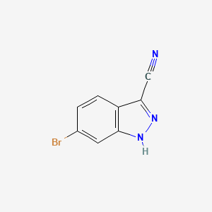 6-Bromo-1H-indazole-3-carbonitrile chemical structure (CAS 885278-24-0)