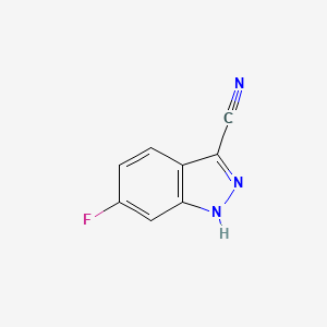 6-Fluoro-1H-indazole-3-carbonitrile chemical structure (CAS 885278-33-1)