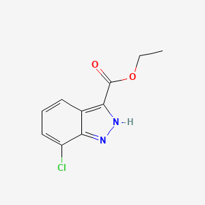 Ethyl 7-chloro-1H-indazole-3-carboxylate chemical structure (CAS 885278-59-1)