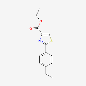 Ethyl 2-(4-ethylphenyl)thiazole-4-carboxylate chemical structure (CAS 885278-69-3)