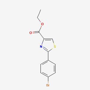 Ethyl 2-(4-bromophenyl)thiazole-4-carboxylate chemical structure (CAS 885278-75-1)