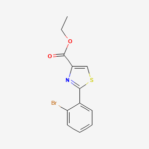 Ethyl 2-(2-bromophenyl)thiazole-4-carboxylate chemical structure (CAS 885278-78-4)