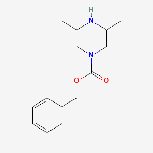 Benzyl 3,5-dimethylpiperazine-1-carboxylate chemical structure (CAS 885278-83-1)