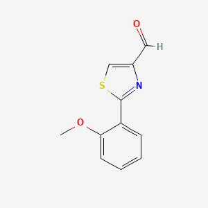 2-(2-Methoxyphenyl)thiazole-4-carbaldehyde chemical structure (CAS 885279-11-8)