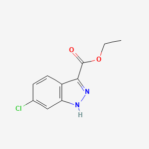 Ethyl 6-chloro-1H-indazole-3-carboxylate chemical structure (CAS 885279-23-2)