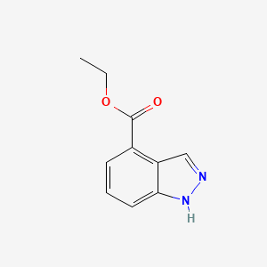 Ethyl 1H-indazole-4-carboxylate chemical structure (CAS 885279-45-8)