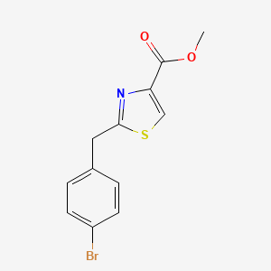 Methyl 2-(4-bromobenzyl)thiazole-4-carboxylate chemical structure (CAS 885279-50-5)
