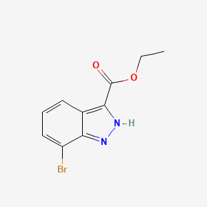 Ethyl 7-bromo-1H-indazole-3-carboxylate chemical structure (CAS 885279-56-1)