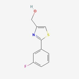 (2-(3-Fluorophenyl)thiazol-4-yl)methanol chemical structure (CAS 885279-97-0)