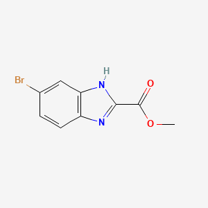 Methyl 6-bromo-1H-benzo[d]imidazole-2-carboxylate chemical structure (CAS 885280-00-2)