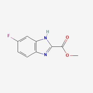 Methyl 6-fluoro-1H-benzo[d]imidazole-2-carboxylate chemical structure (CAS 885280-04-6)