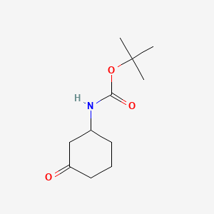 tert-Butyl (3-oxocyclohexyl)carbamate chemical structure (CAS 885280-38-6)