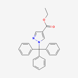 Ethyl 1-trityl-1H-pyrazole-4-carboxylate chemical structure (CAS 88529-68-4)